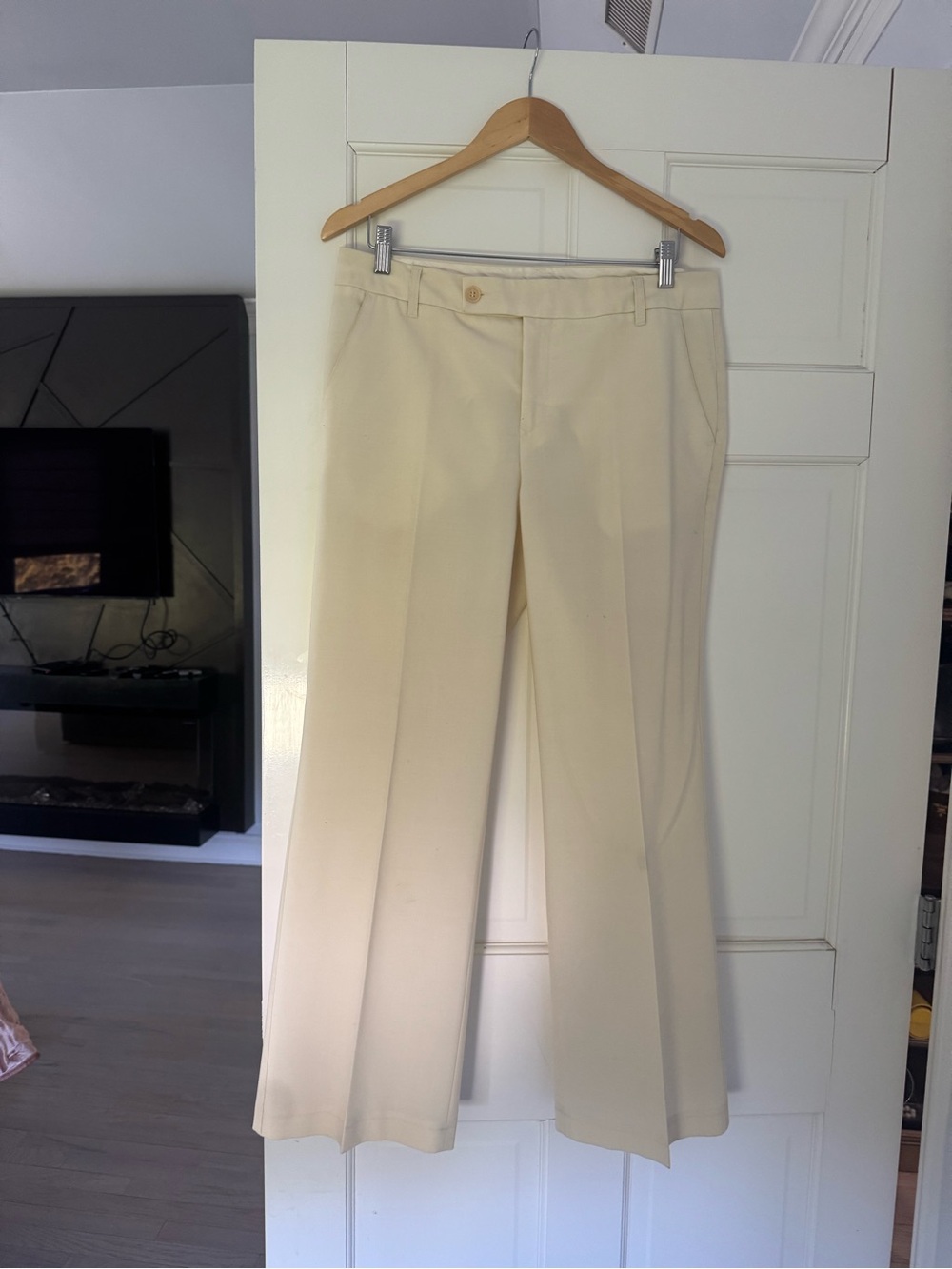 Moschino Cream Wide-Leg Dress Pants